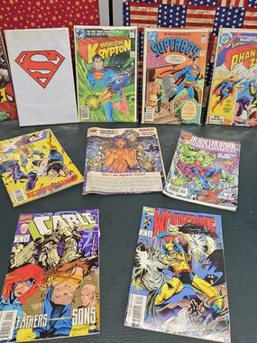 **DC Comics Assorted Vintage Superhero Comic Lot - Multi-Color Covers**